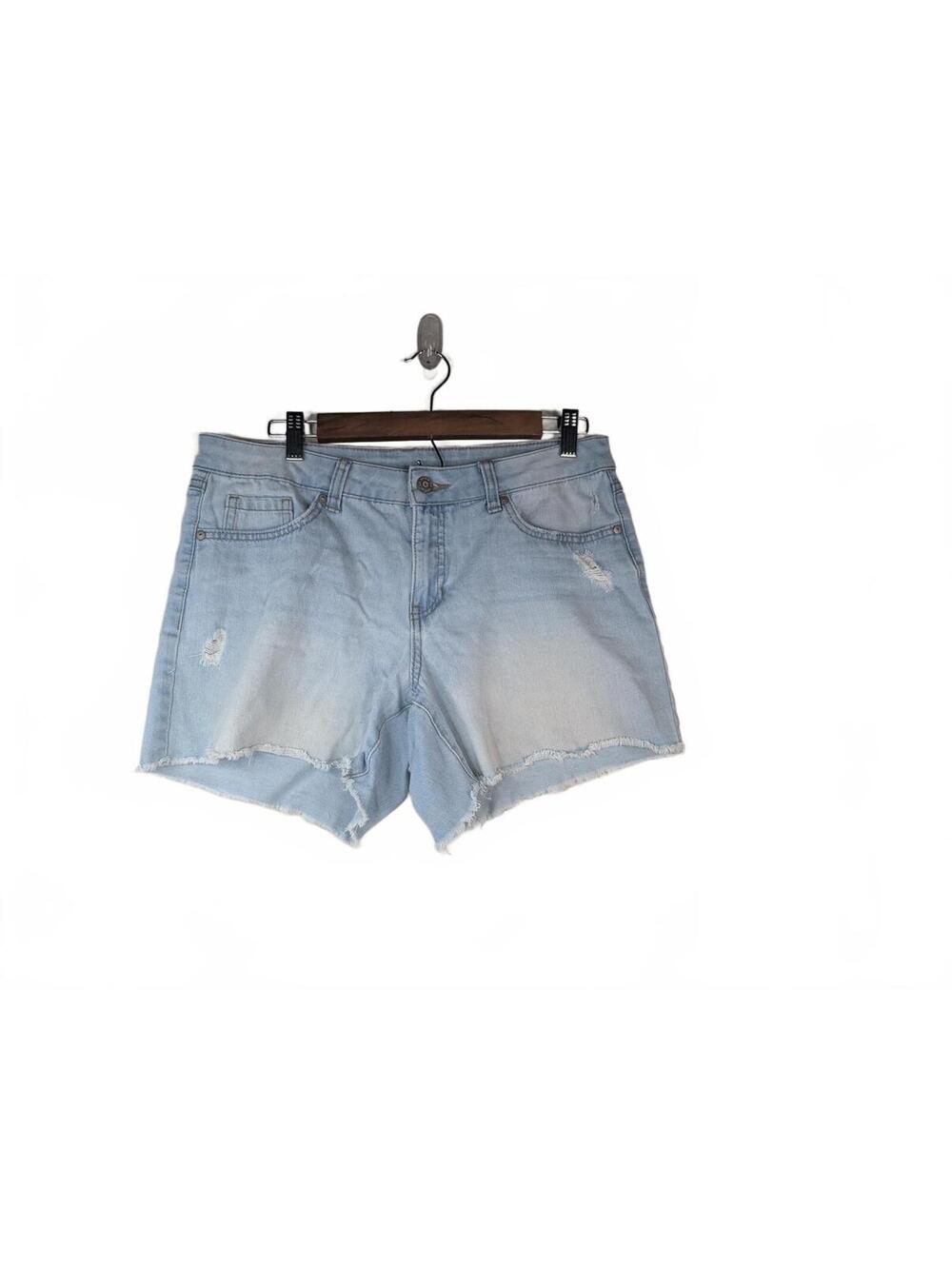 SoundStyle Light Wash Distressed Denim Cutoff Shorts Size 10